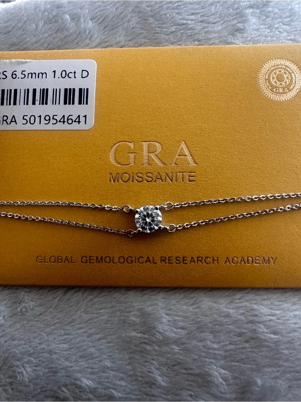 Moissanite Silver Double Chain bracelet.